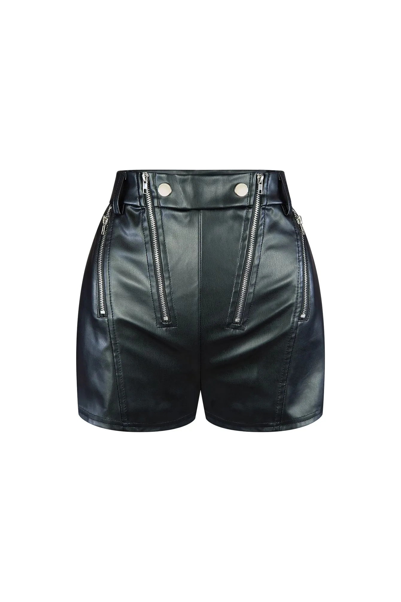 Amber High Waist Faux Leather Shorts