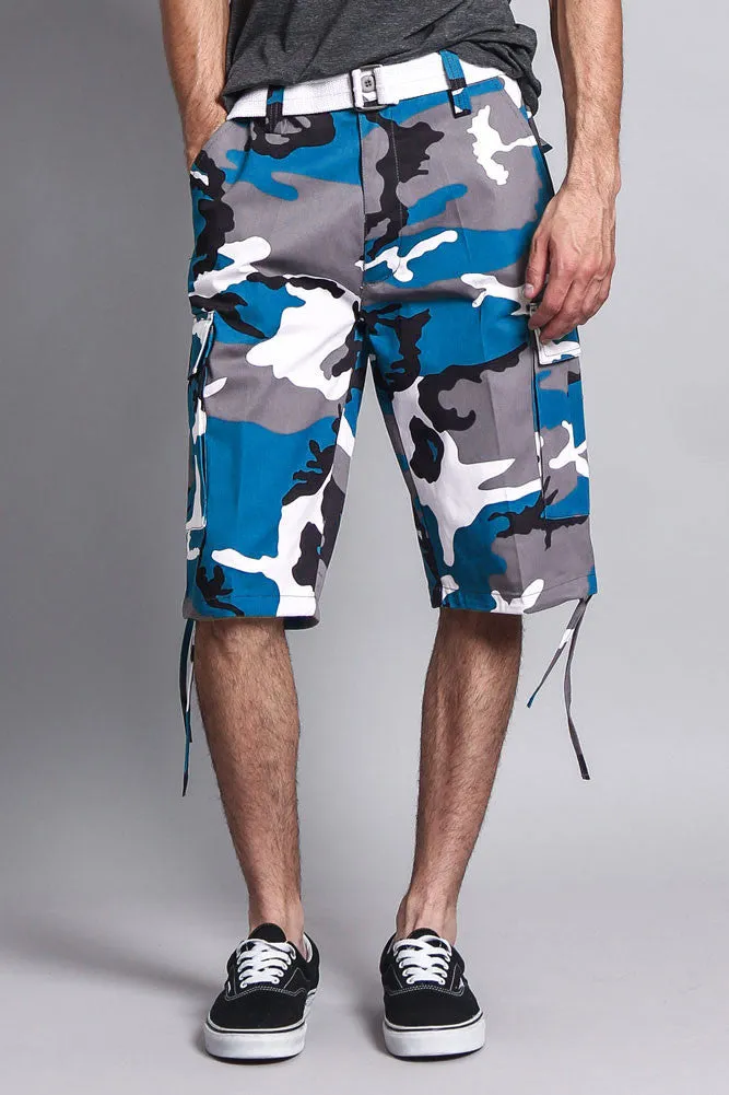 Belted Camo Cargo Shorts (Big Sizes)