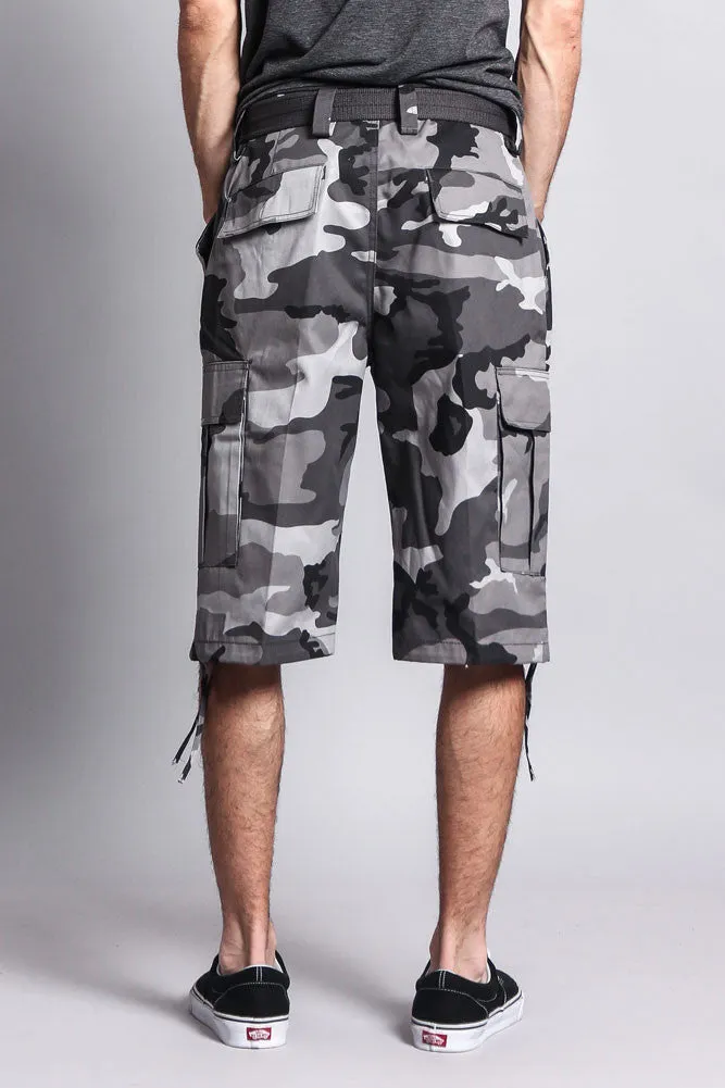 Belted Camo Cargo Shorts (Big Sizes)