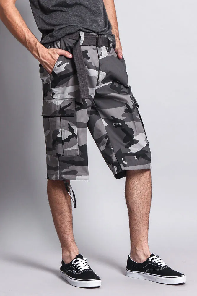 Belted Camo Cargo Shorts (Big Sizes)