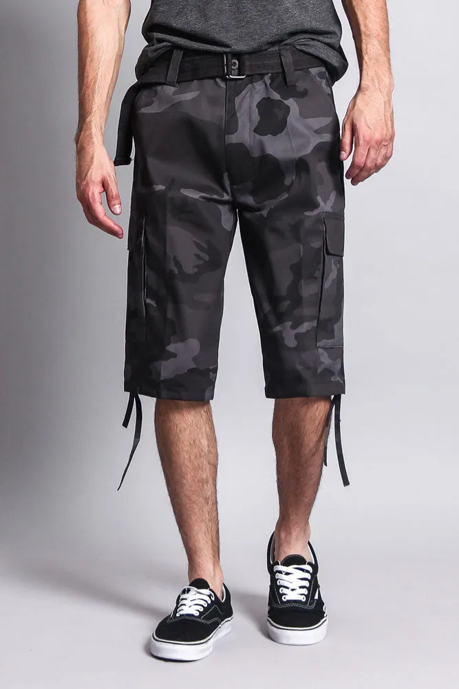 Belted Camo Cargo Shorts (Big Sizes)