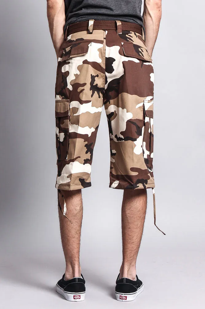 Belted Camo Cargo Shorts (Big Sizes)