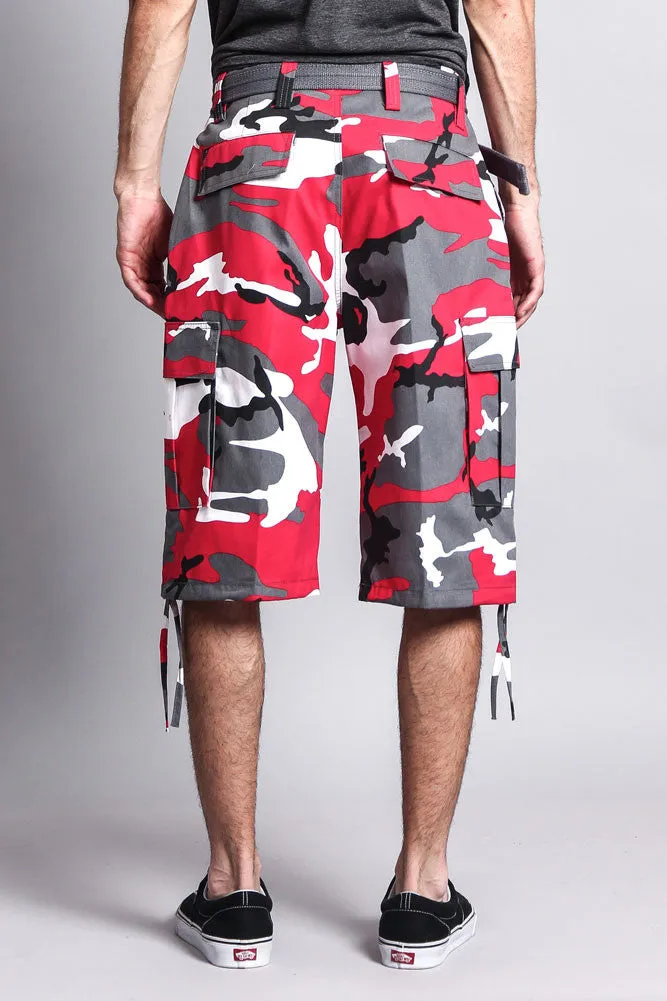 Belted Camo Cargo Shorts (Big Sizes)