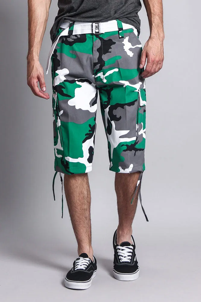 Belted Camo Cargo Shorts (Big Sizes)