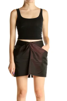 Black All Day Wear Mini Skirt