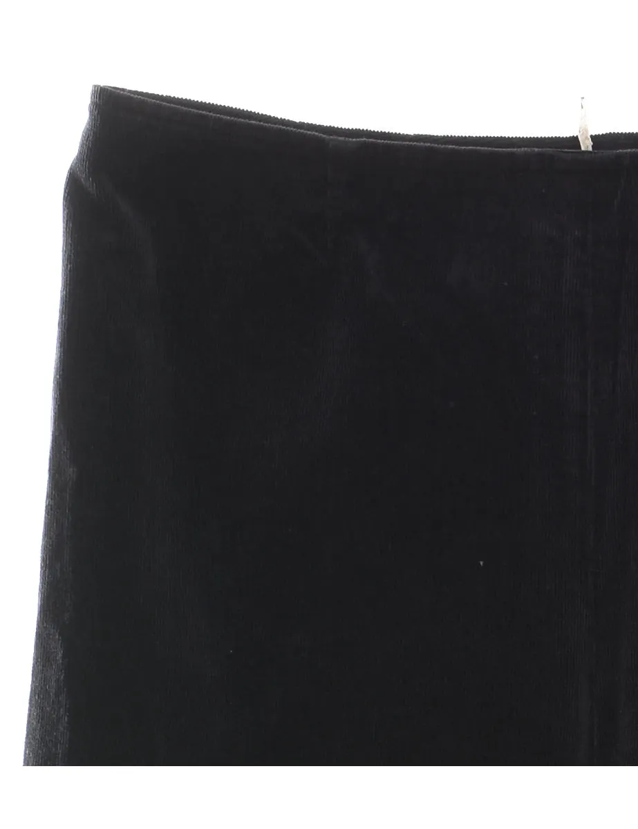 Black Corduroy Tapered Trousers - W32 L30