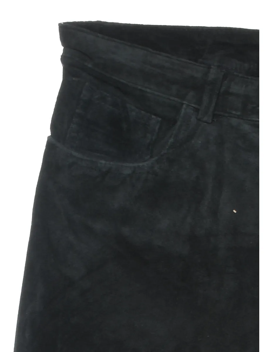 Black Suede Trousers - W31 L32