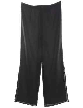 Black Wide-Leg Trousers - W33 L31