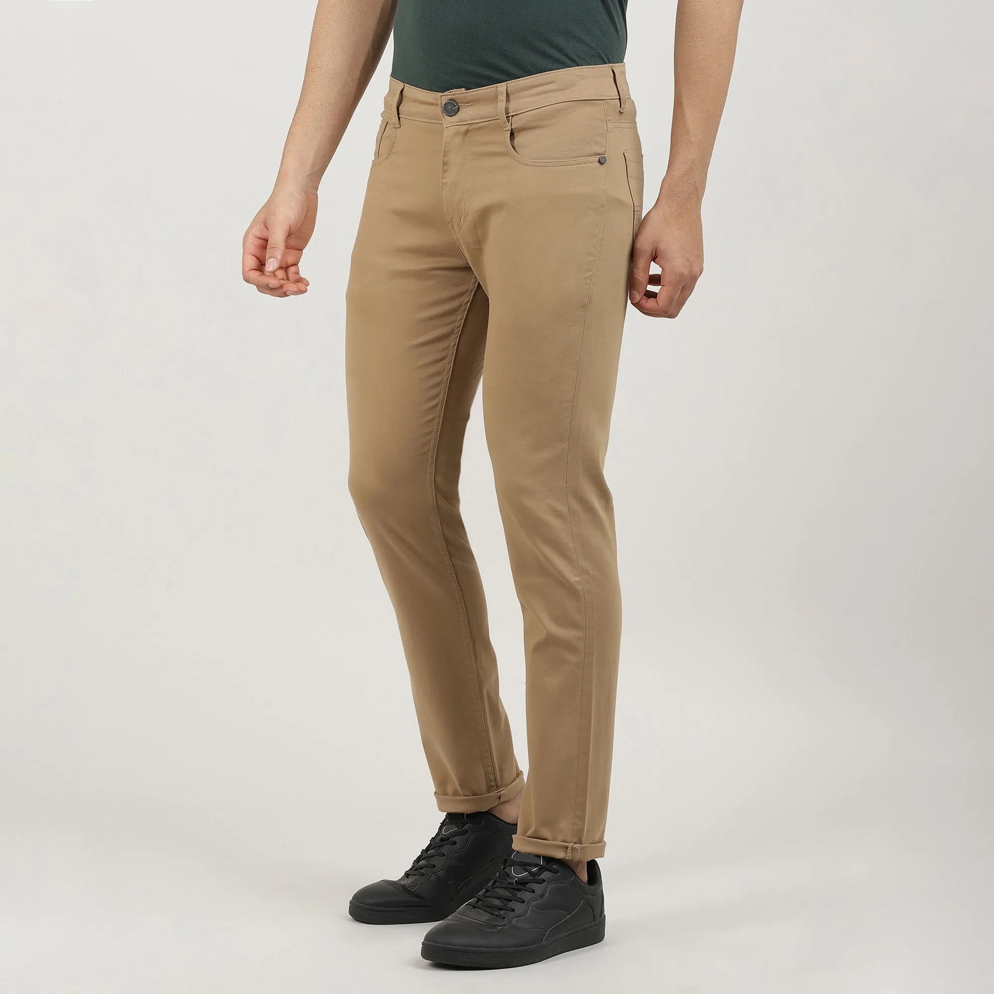 British Khaki-Slim Tapered-Cotton-Stretch-Jeans