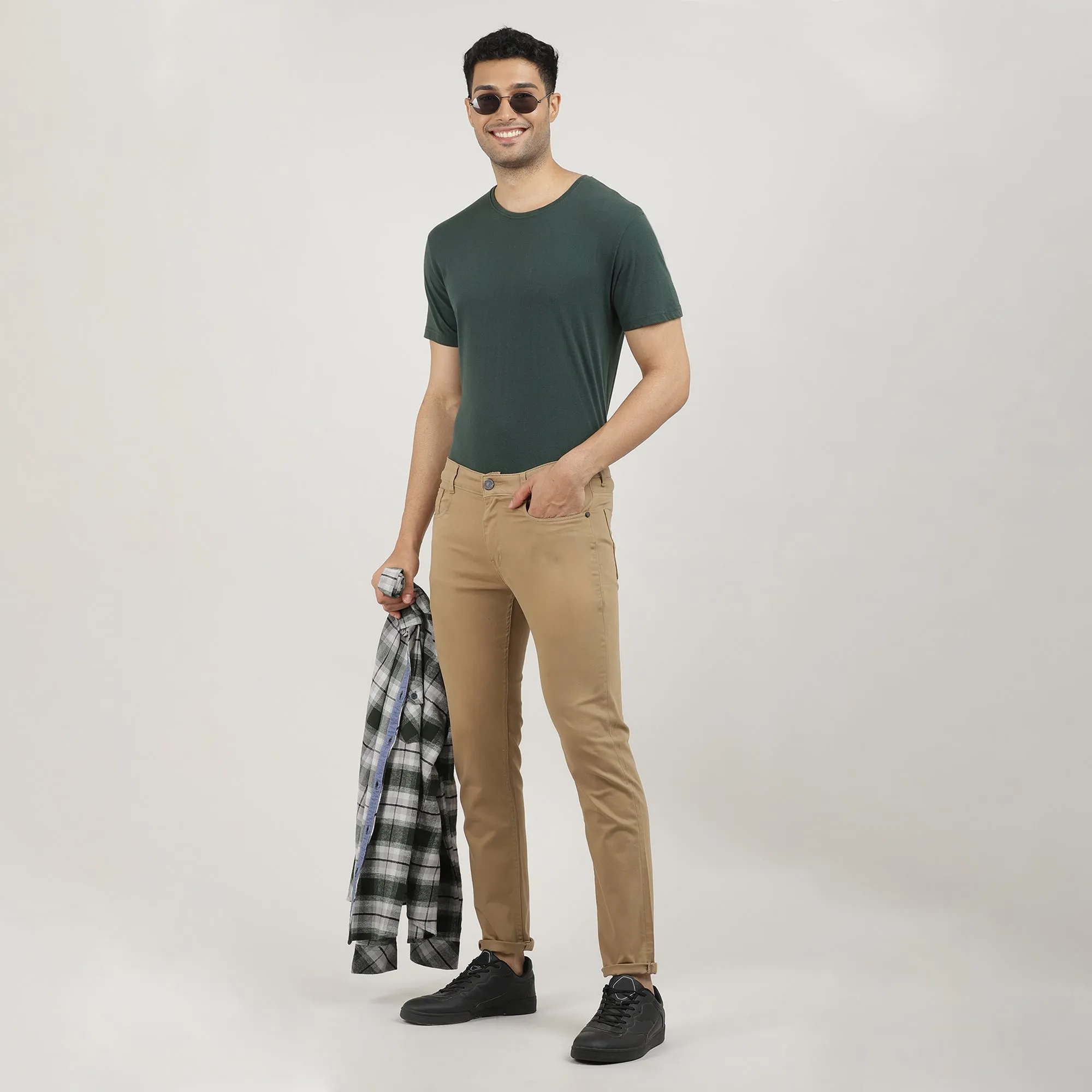 British Khaki-Slim Tapered-Cotton-Stretch-Jeans