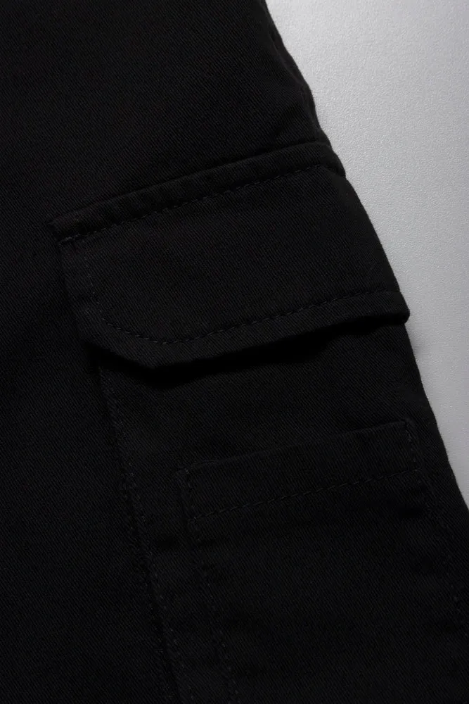 Cargo Bermuda Twill Shorts Black