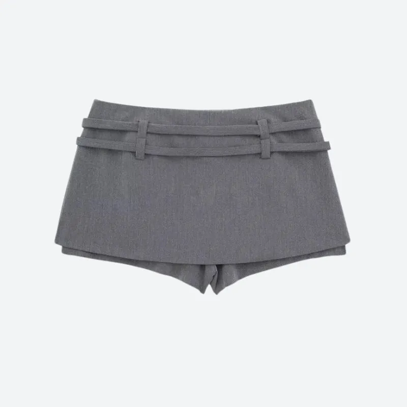 Casualcore Double Belted Mini Skort