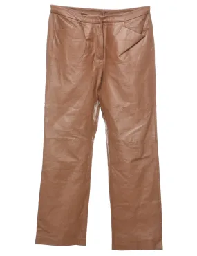 Chadwick's Brown Faux Leather Trousers - W30 L28