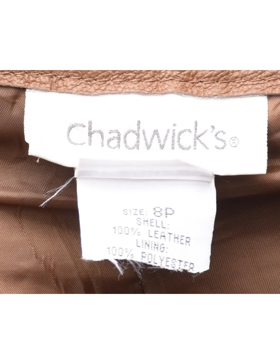 Chadwick's Brown Faux Leather Trousers - W30 L28