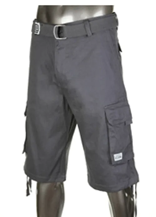 Charcoal Grey Pro Club Twill Cargo Shorts