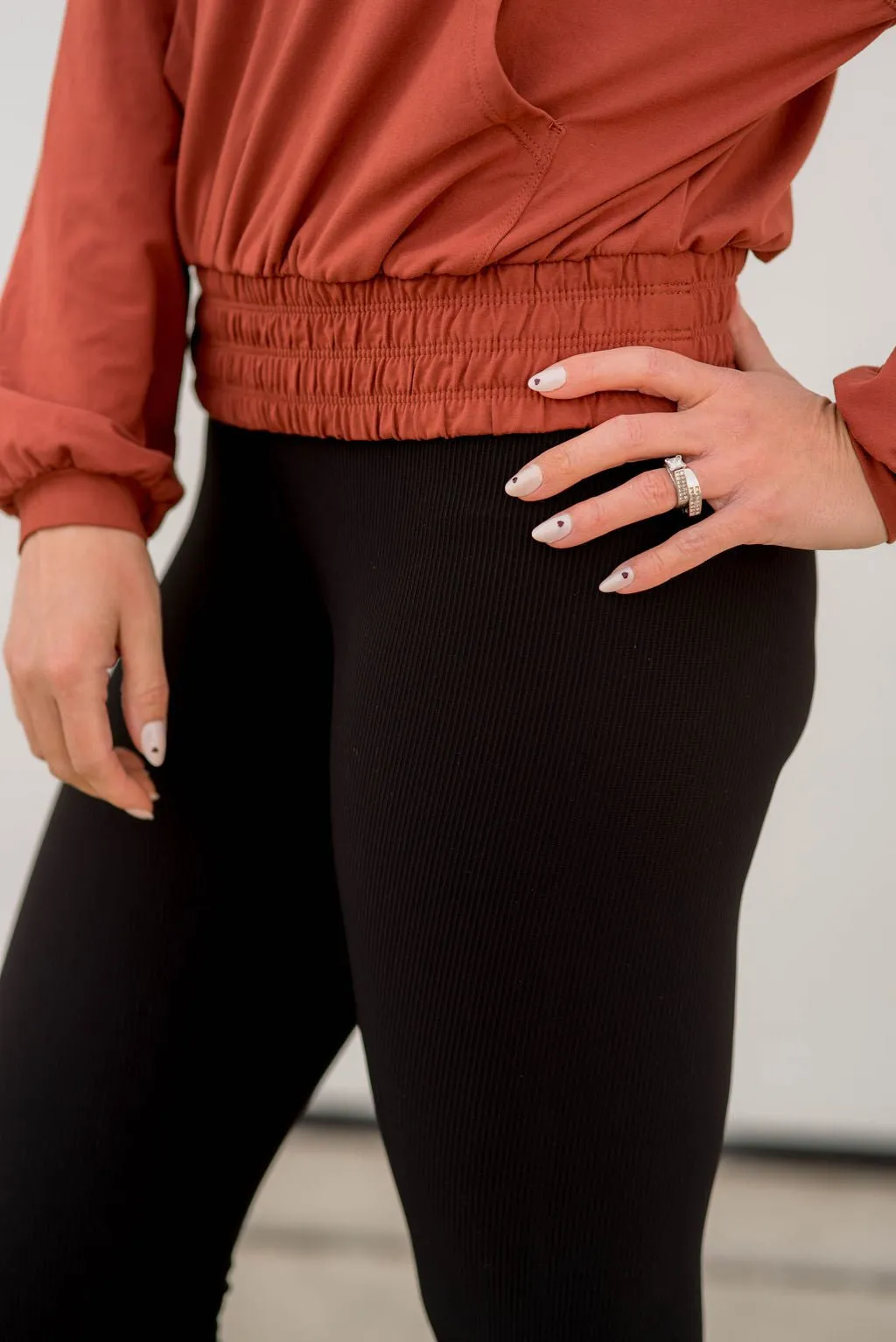 Corded High-Waisted Leggings