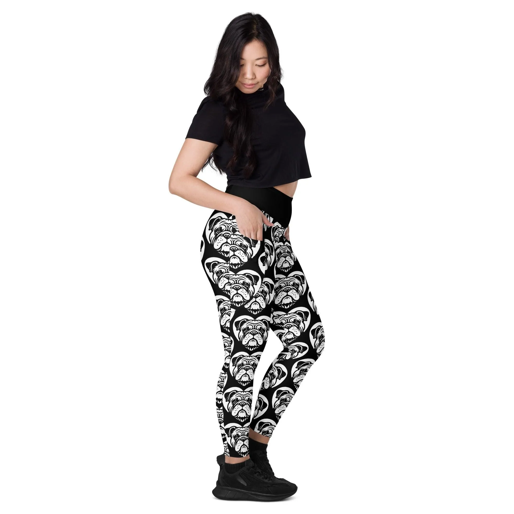 DOG BREED LEGGINGS with pockets - BULLDOG - HERTTAHOUND