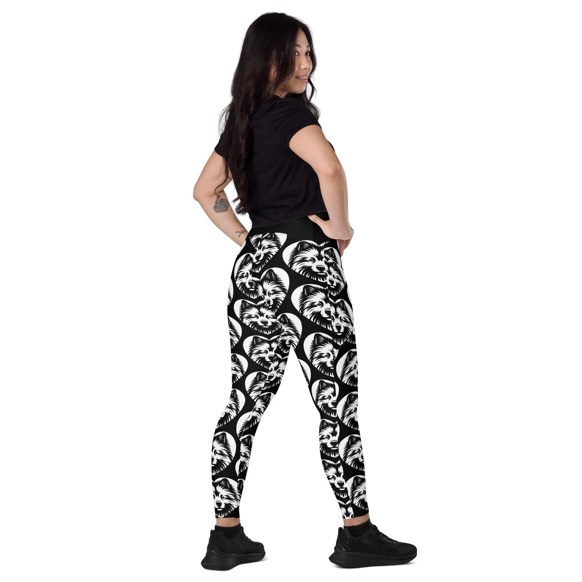 DOG BREED LEGGINGS with pockets - KEESHOND - HERTTAHOUND