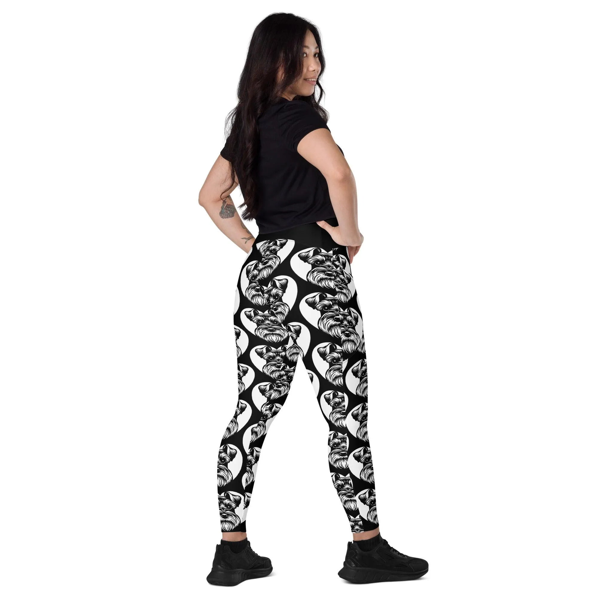 DOG BREED LEGGINGS with pockets - MINIATURE SCHNAUZER - HERTTAHOUND