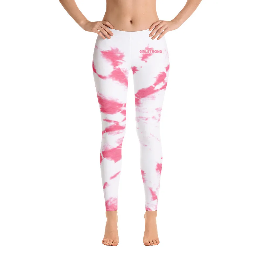 ELEVATED ESSENTIALS, SLIM AND SCULPT LEGGING PINK TIE DYE