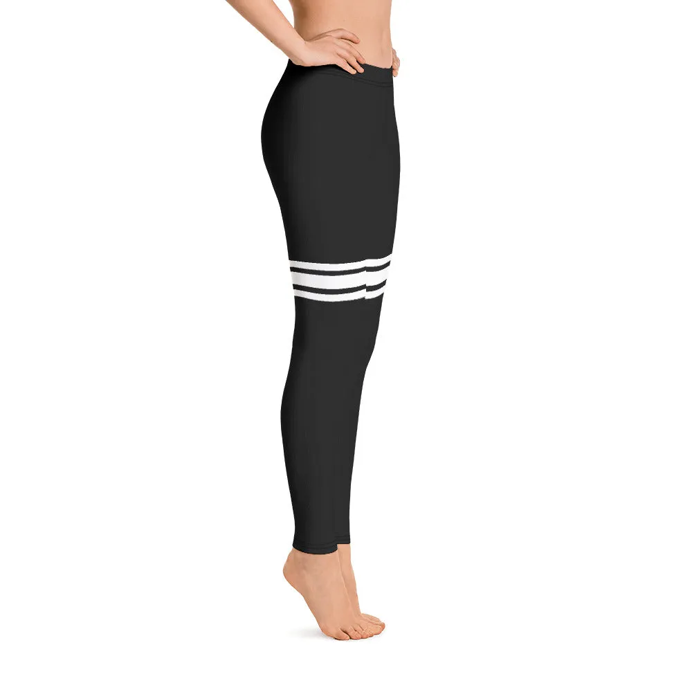 ELEVATED ESSENTIALS, SLIM AND SCULPT LEGGING THIGH HIGH BLACK