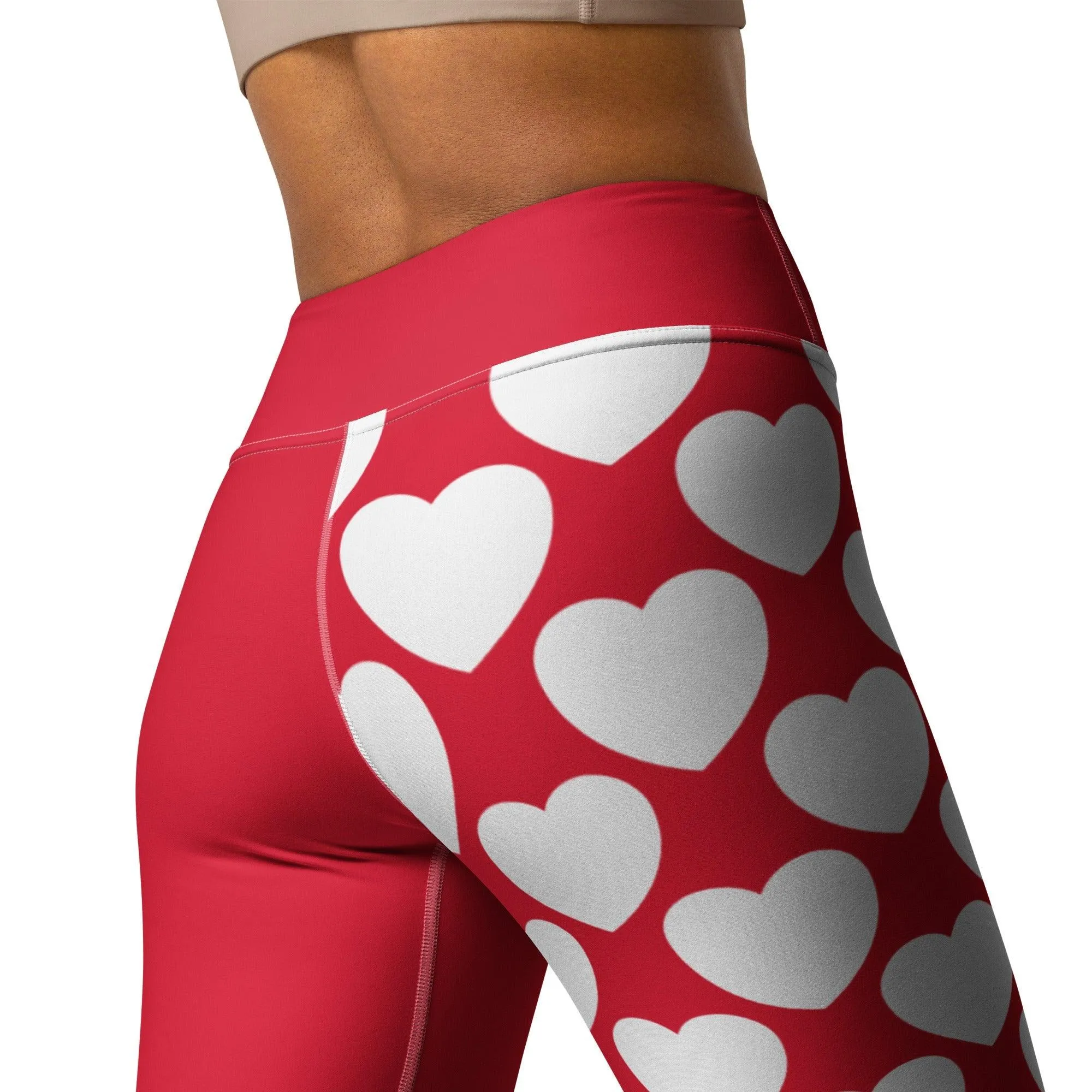 ELLIE LOVE red white - Yoga Leggings