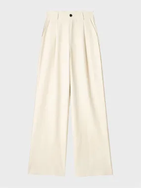 European Chic Pleated High-Waist Trousers