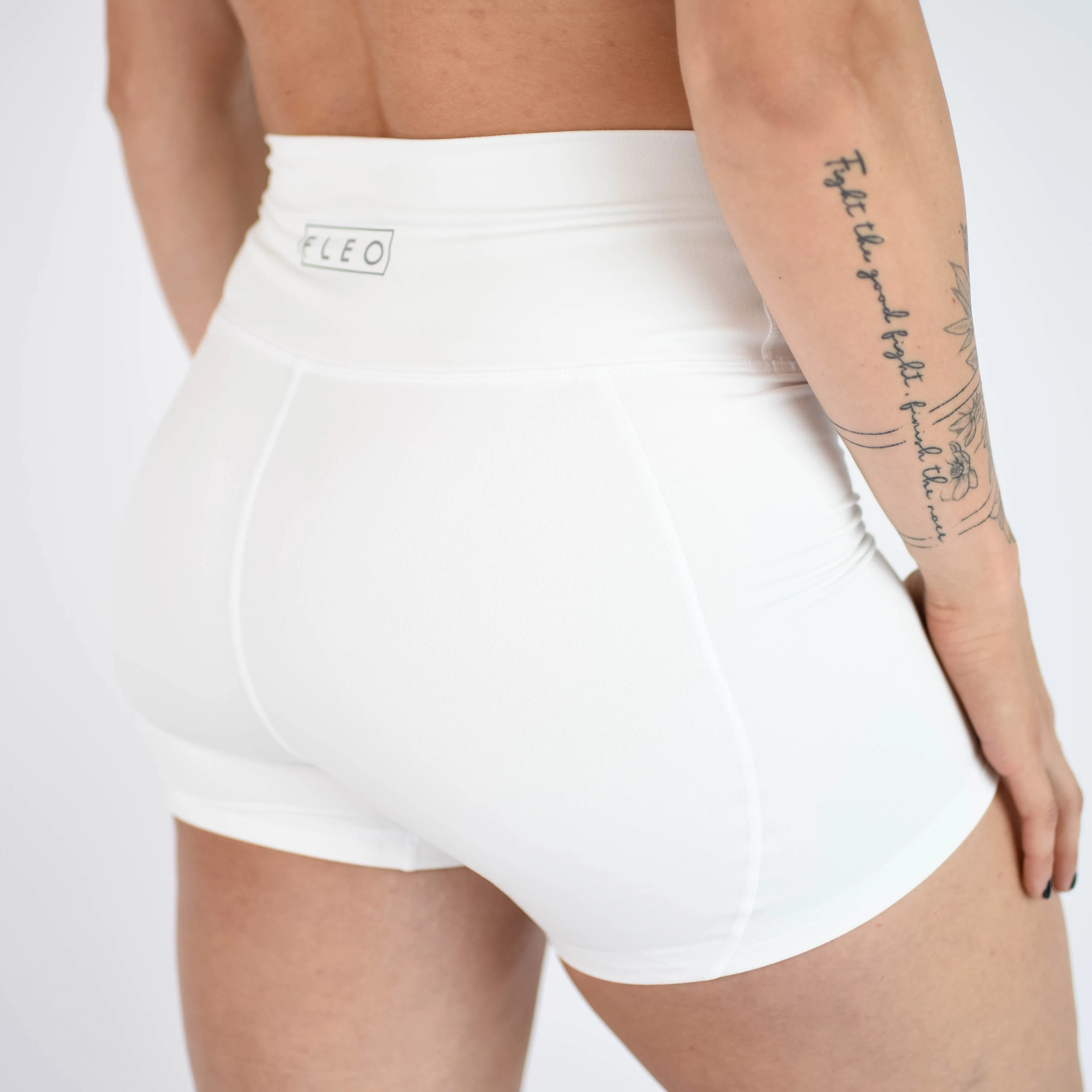 FLEO White Shorts (True High Contour)