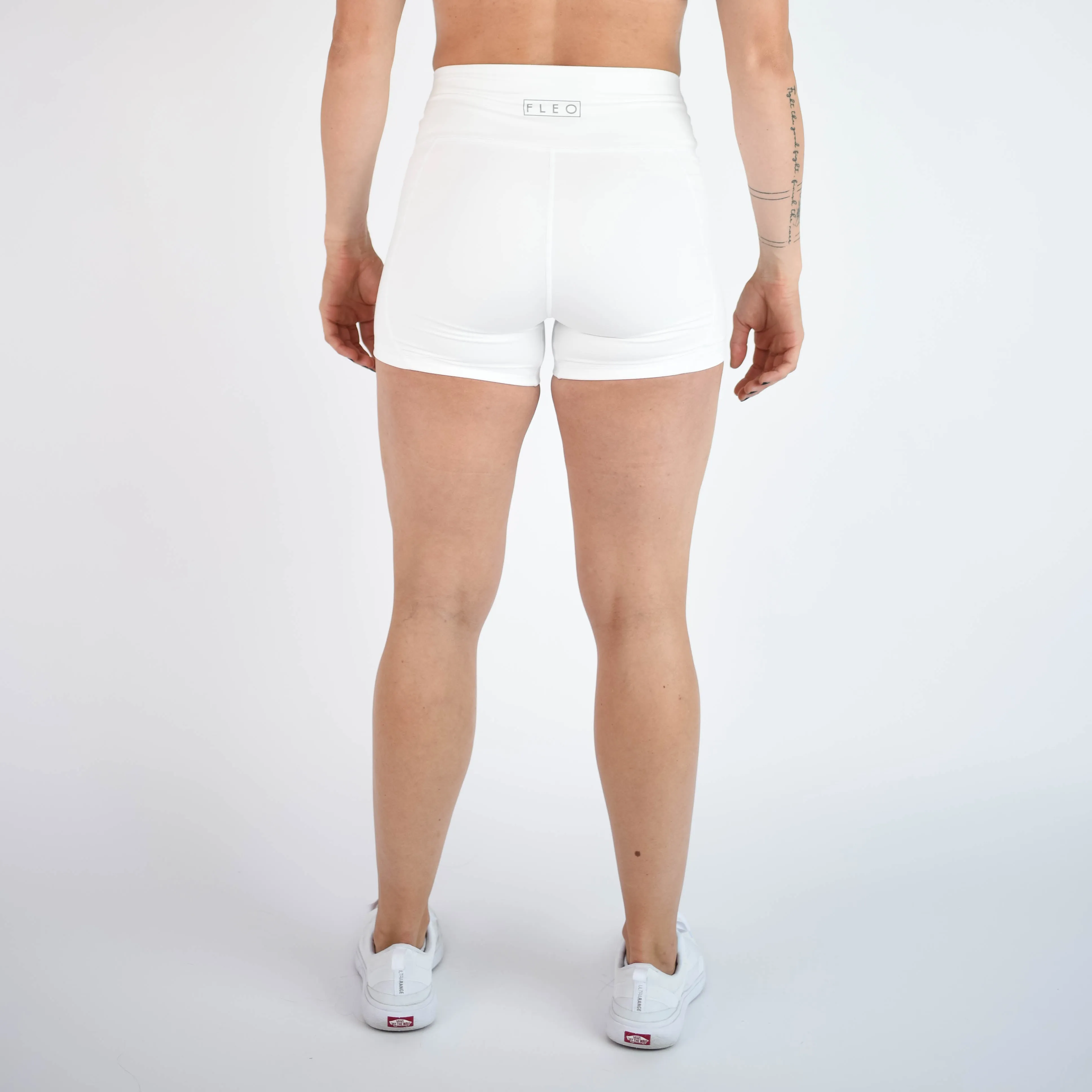 FLEO White Shorts (True High Contour)