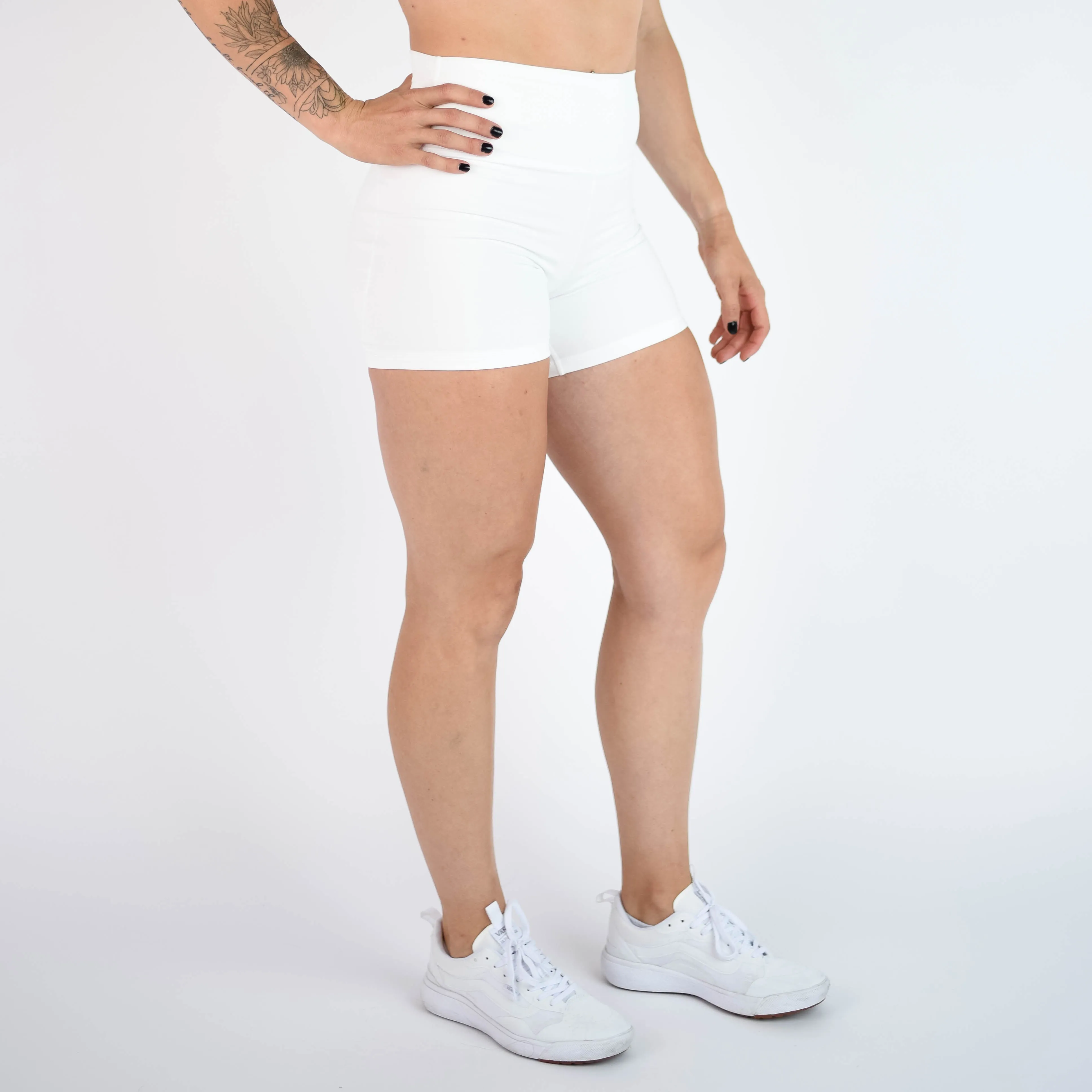 FLEO White Shorts (True High Contour)