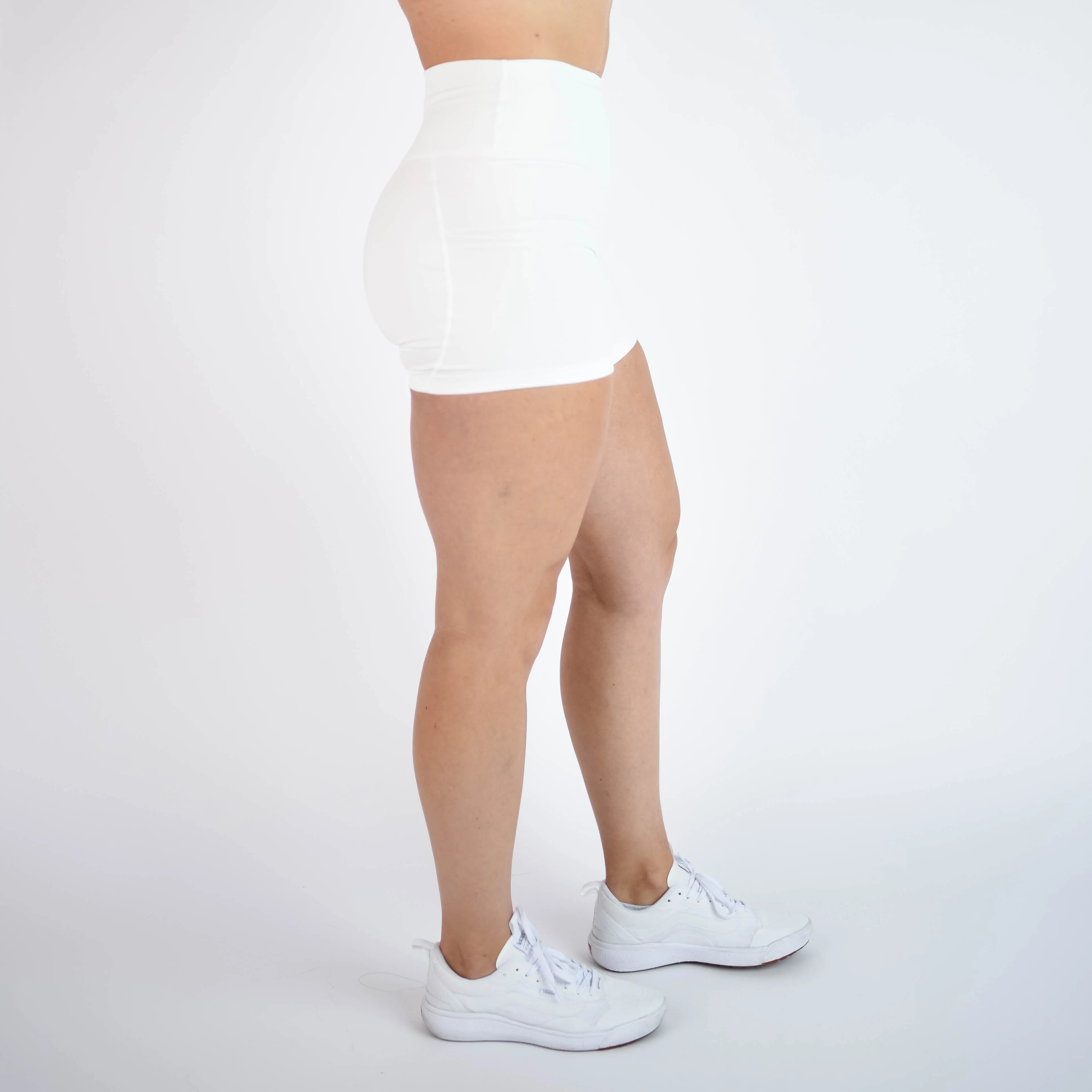 FLEO White Shorts (True High Contour)