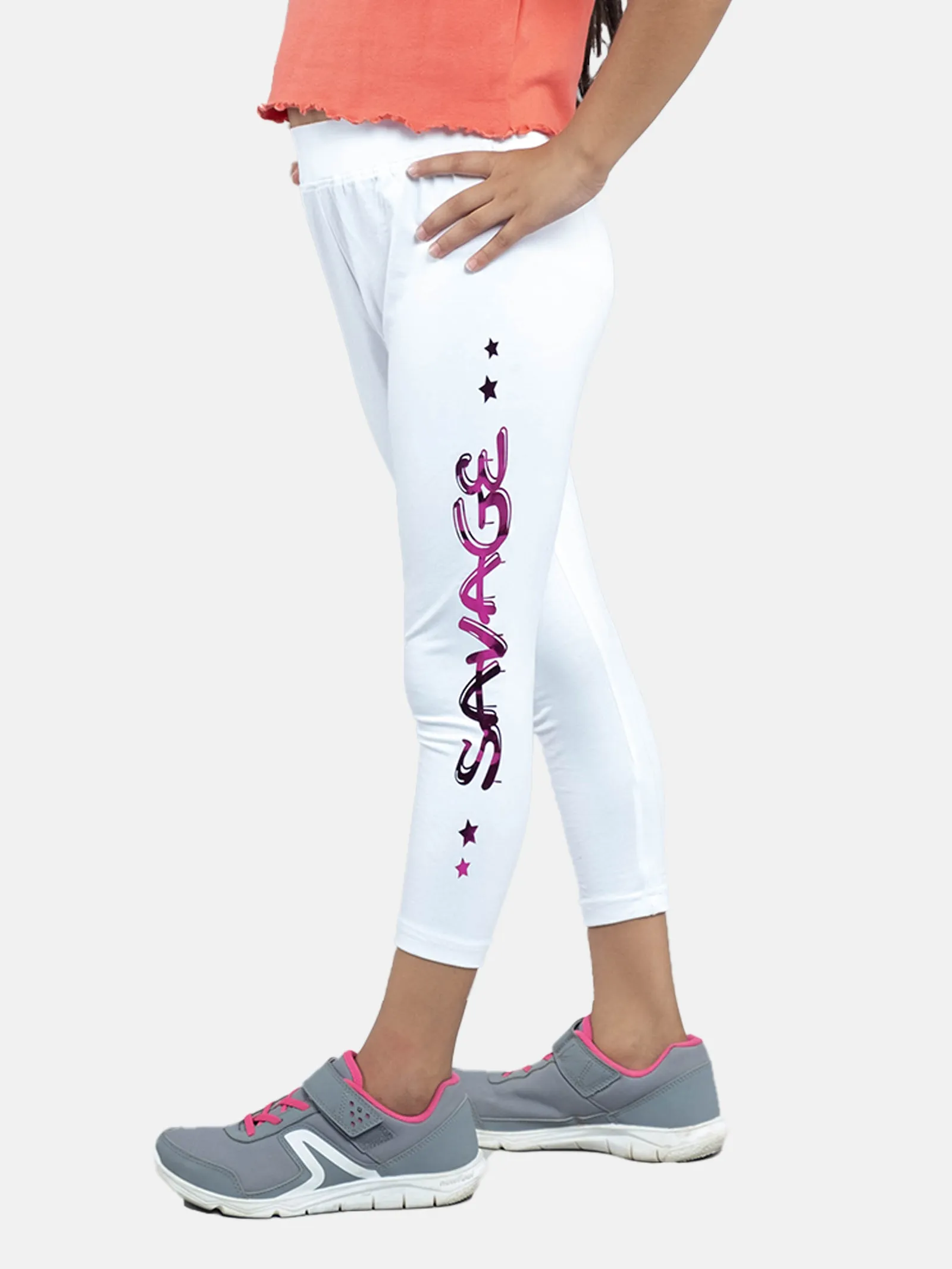 Girls Printed Capri Legging