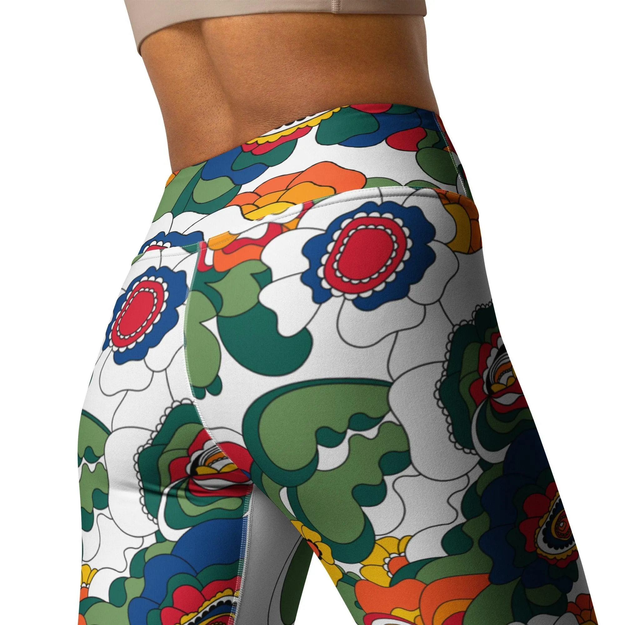 GROOVY KURBITS white - Yoga Leggings