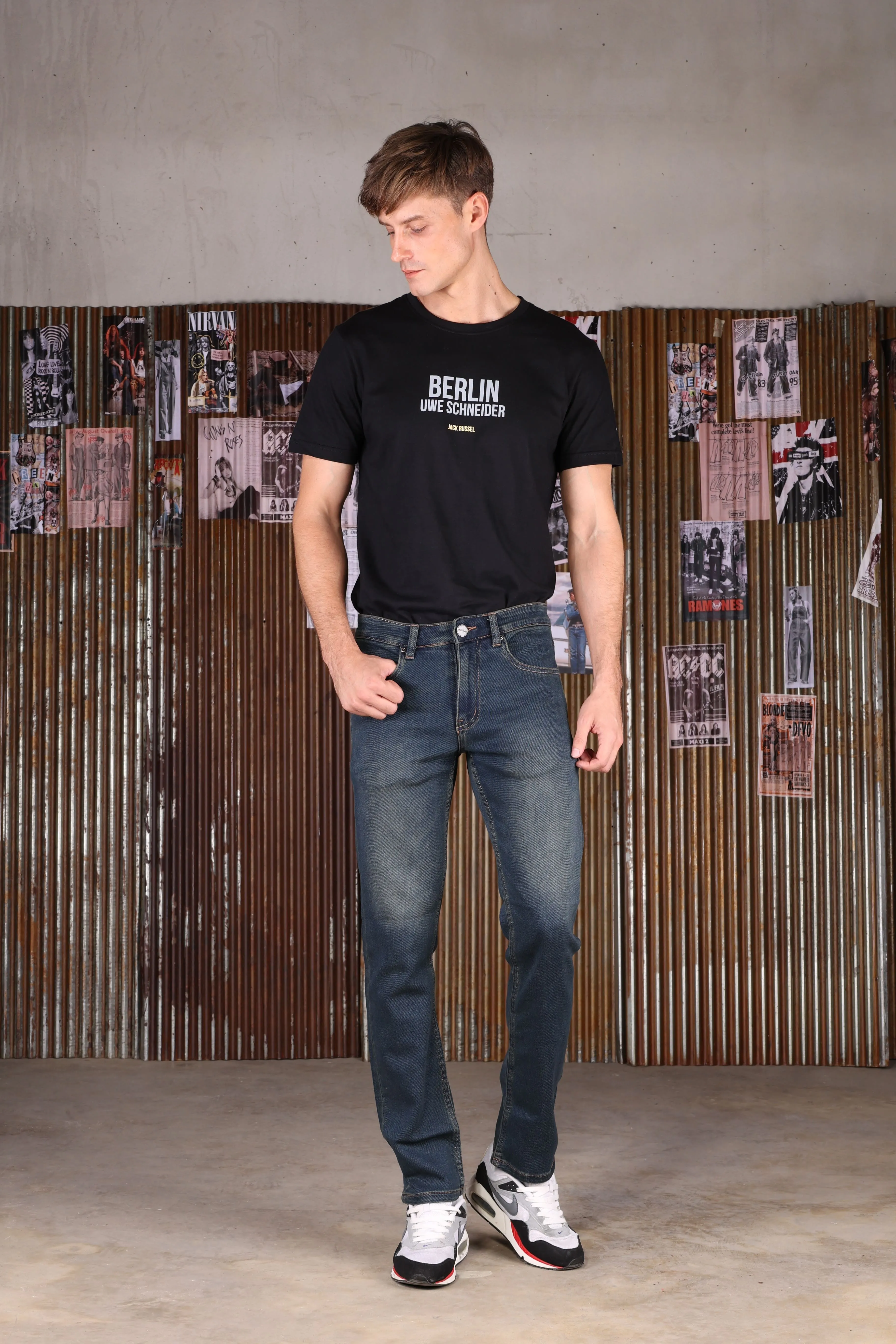 Jack Russel - Men Jeans - Handwerk J-812 Slim Fit Midnight Blue Soft Faded