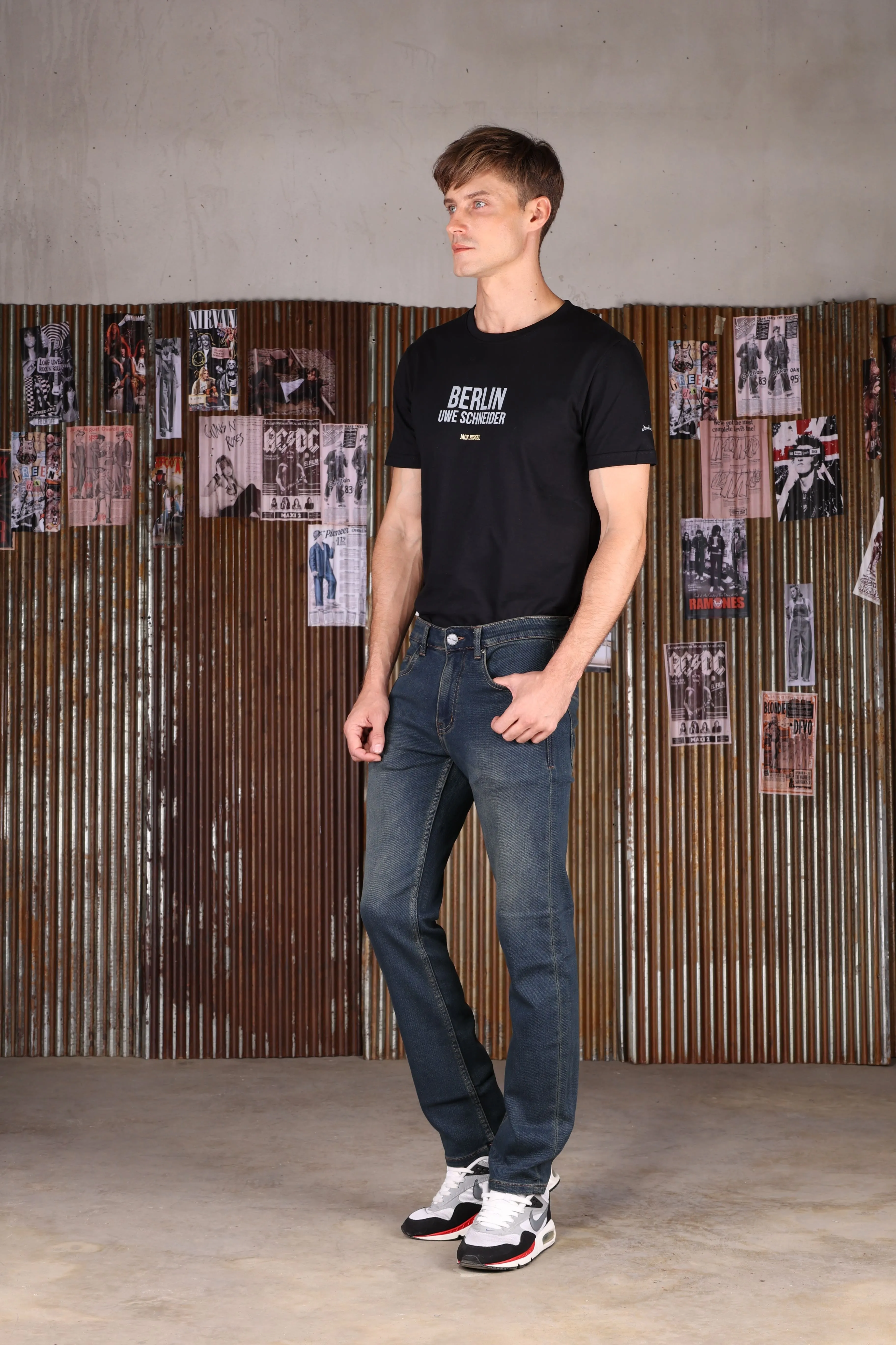 Jack Russel - Men Jeans - Handwerk J-812 Slim Fit Midnight Blue Soft Faded