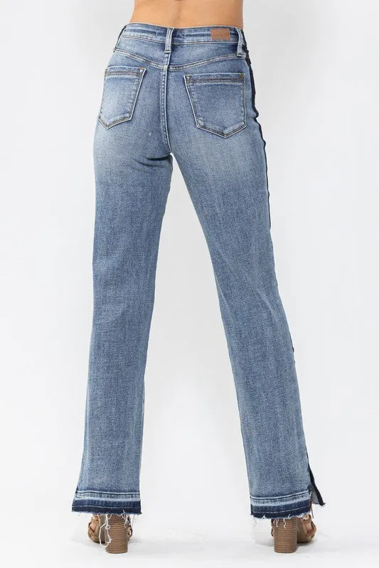 JB136 - HW SIDE SEAM DETAIL STRAIGHT LEG JEAN