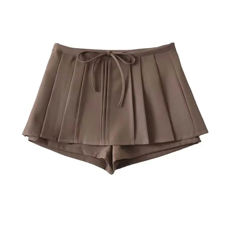 Knotbow pleated mini skirt