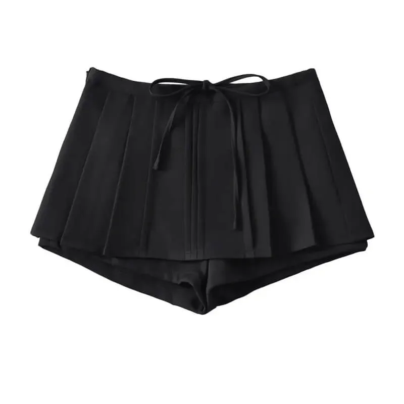 Knotbow pleated mini skirt