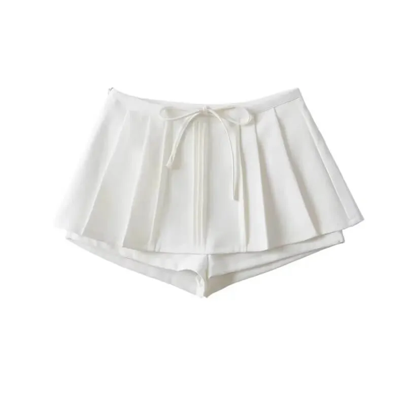 Knotbow pleated mini skirt