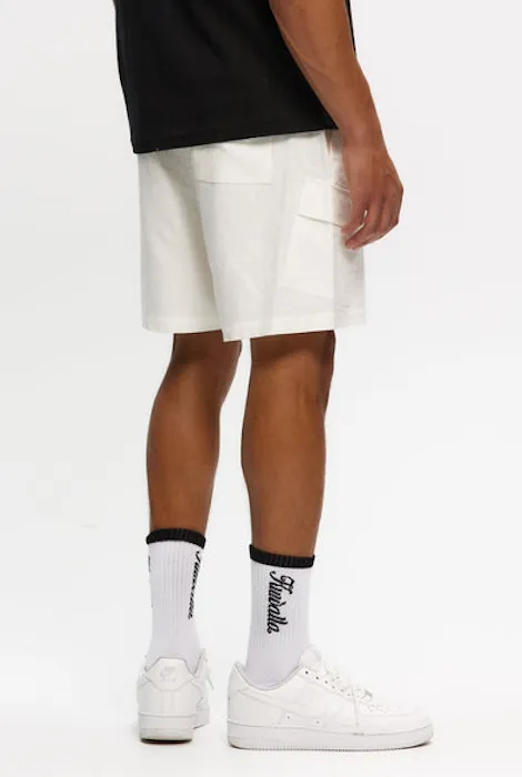 KUWALLA TEE LINEN CARGO SHORT OFF WHITE