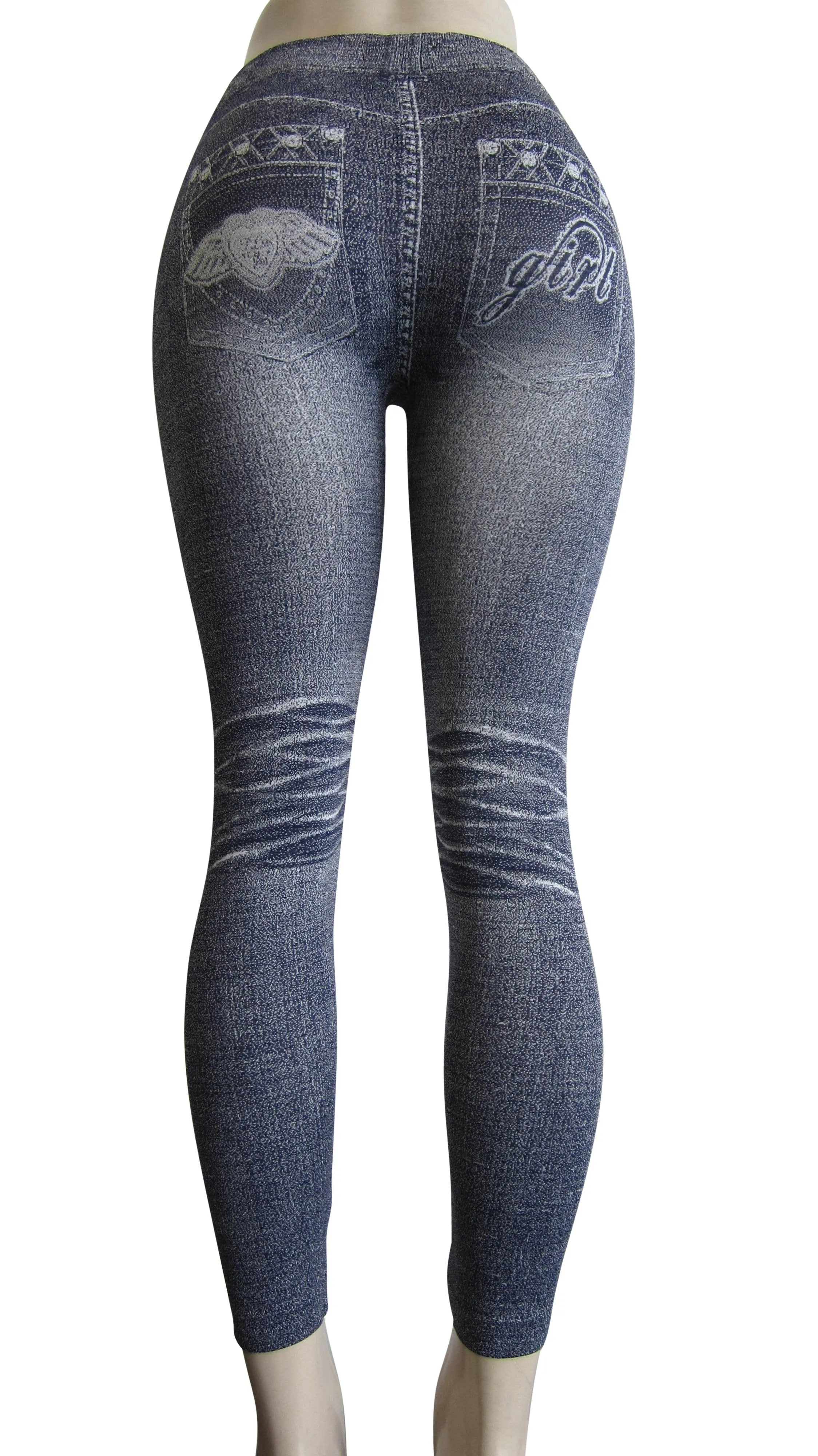 Leggings - Printed Denim Look  (FAB-9388)