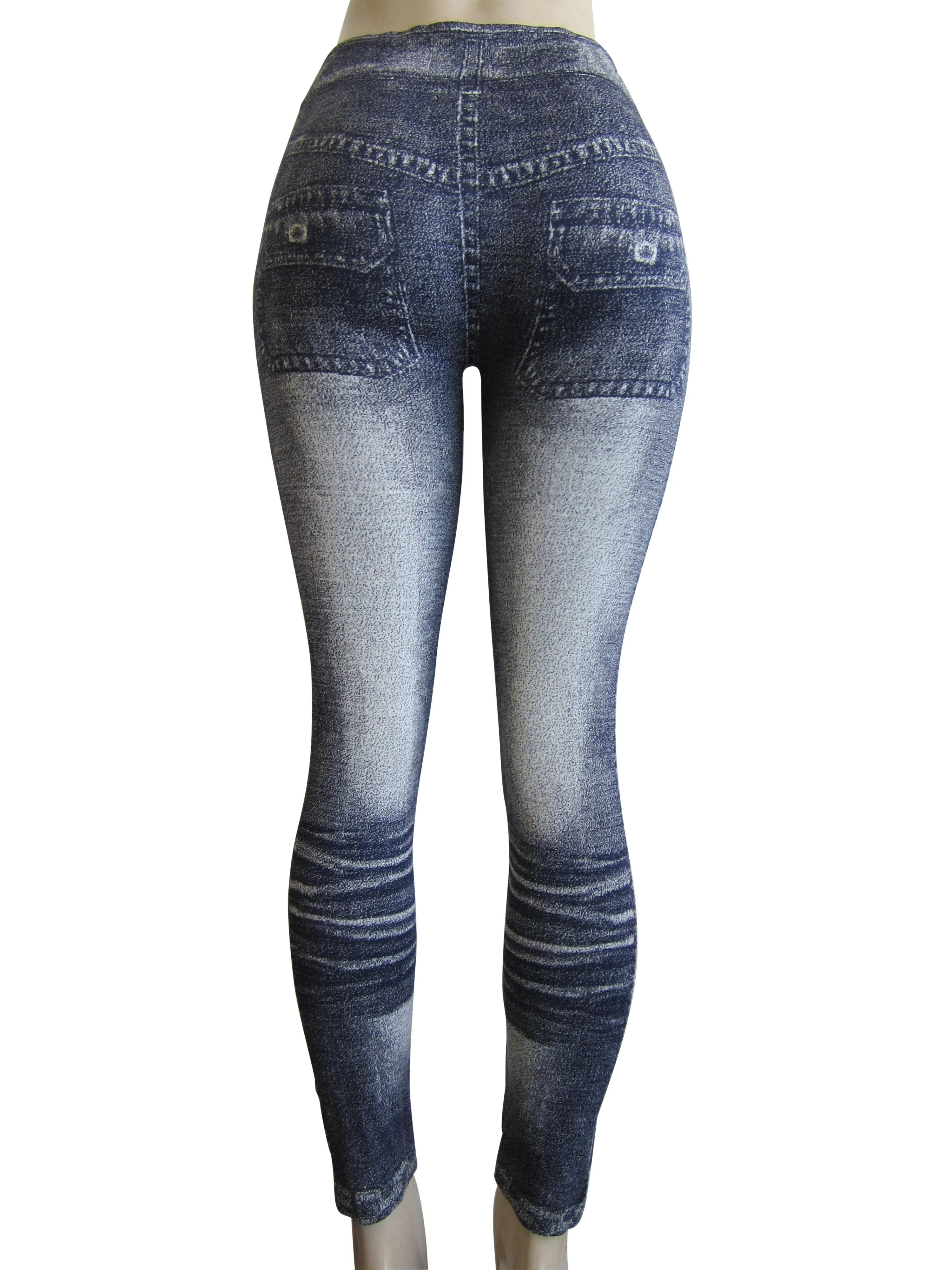 Leggings - Printed Denim Look  (FAB-9400)