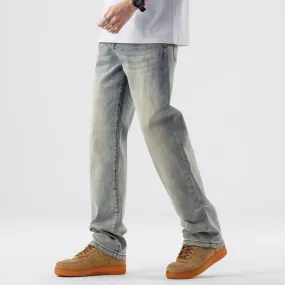 Light Wash Straight Leg Jeans