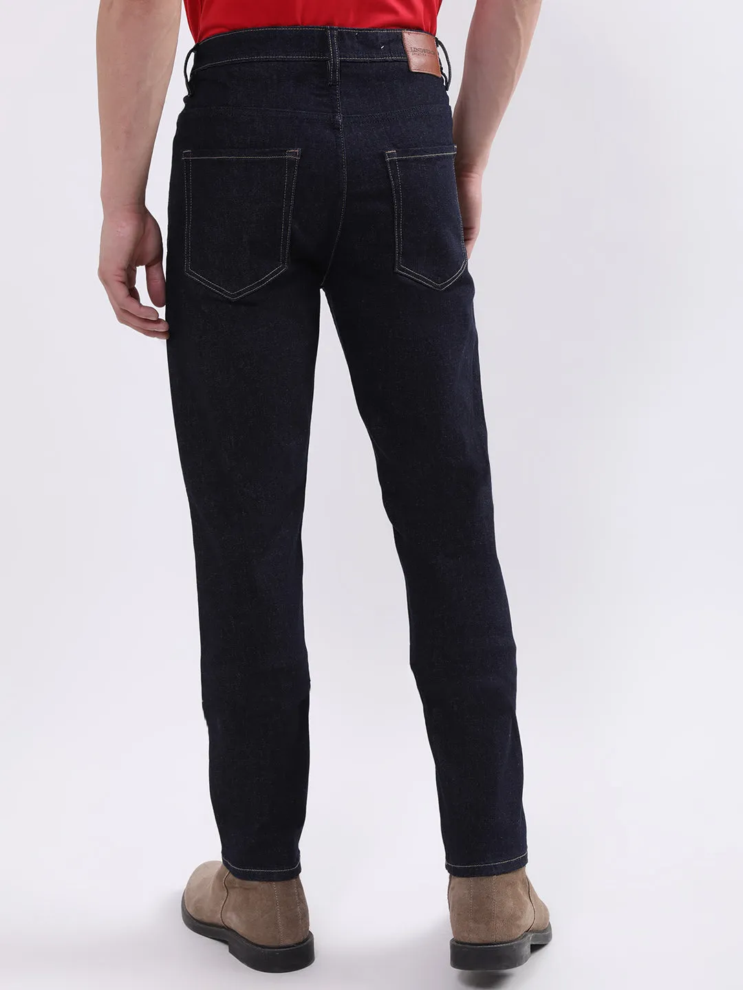 Lindbergh Men Blue Solid Slim Fit Jeans