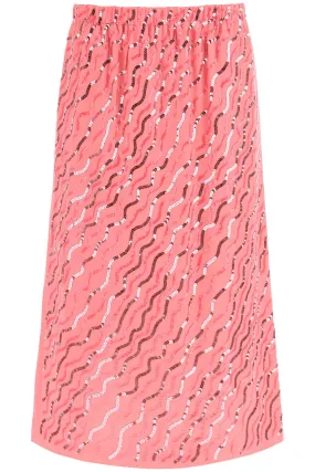 Marni sequined satin midi skirt