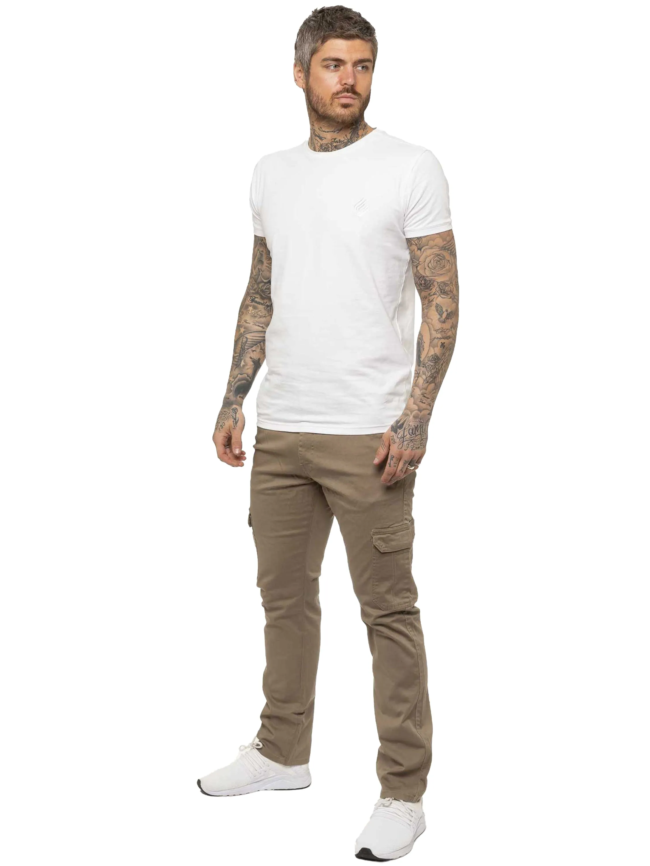 Mens Cargo Combat Slim Fit Trousers | Enzo Designer Menswear