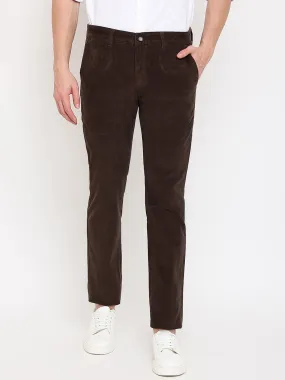 Men's Casual Flat front Khaki Corduroy Trousers