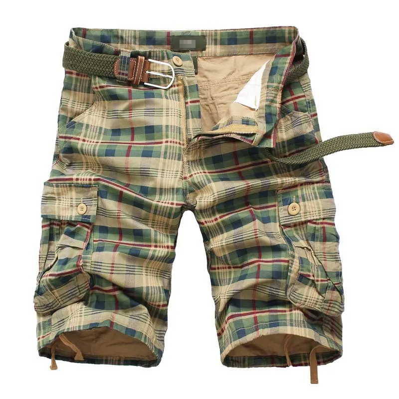 Men's Plaid Cargo Short