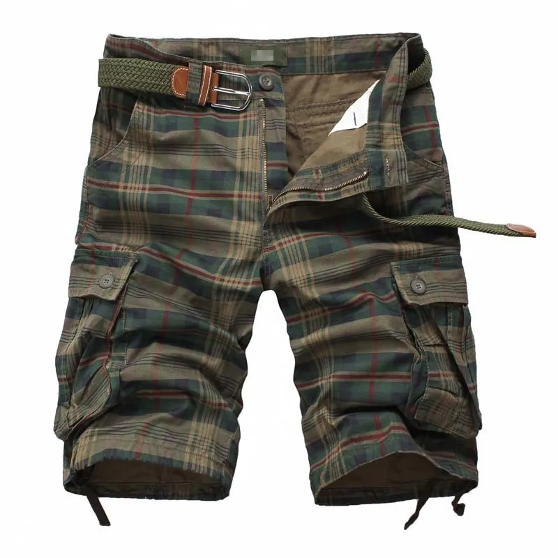 Men's Plaid Cargo Short