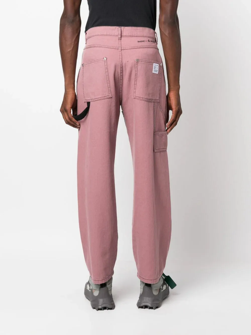 Mid-Rise Panelled Cotton Trousers